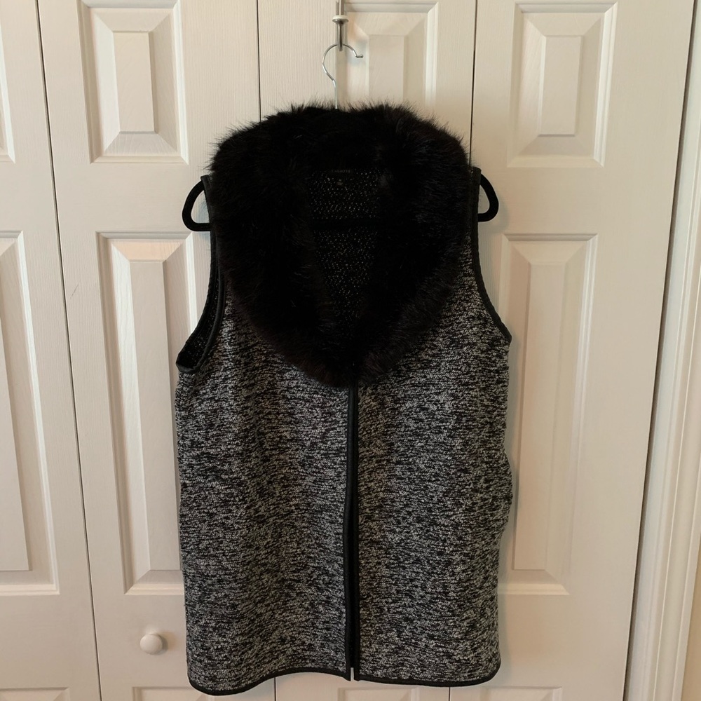 Black Faux Fur Vest
